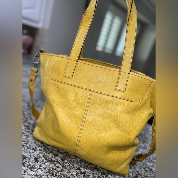 Yellow Leather Tote Bag - Picture 2 of 5